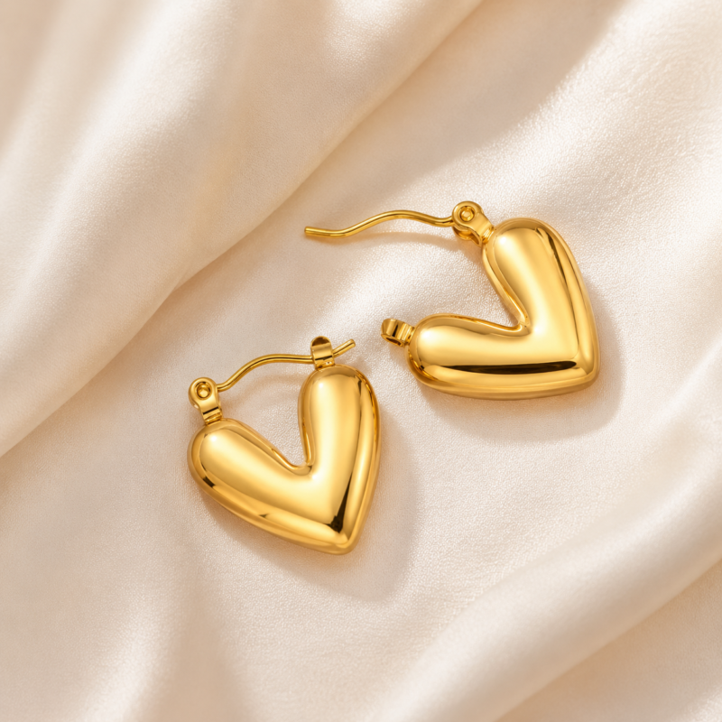 Golden Heart Date Night Earrings