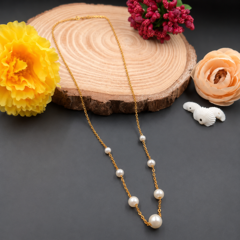 Luna Pearl Cascade Necklace