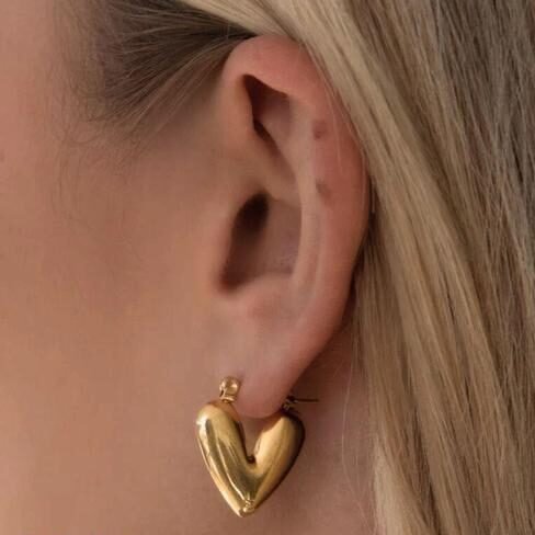 Golden Heart Date Night Earrings