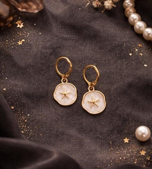 Ocean Charm Hoop Earrings