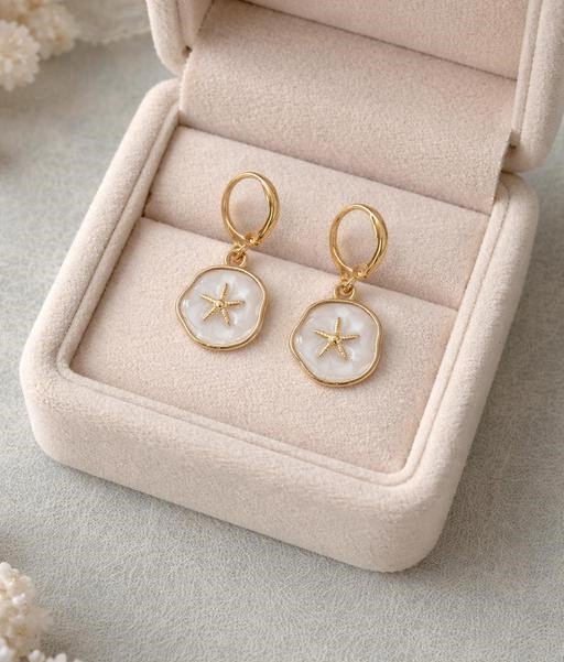 Ocean Charm Hoop Earrings