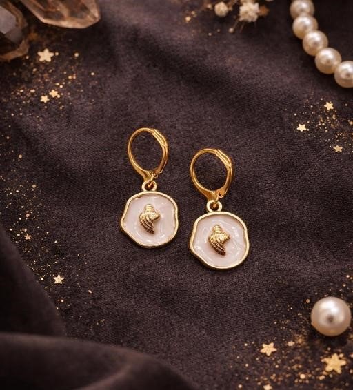 Ocean Charm Hoop Earrings