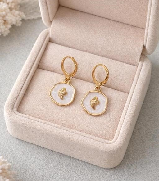 Ocean Charm Hoop Earrings