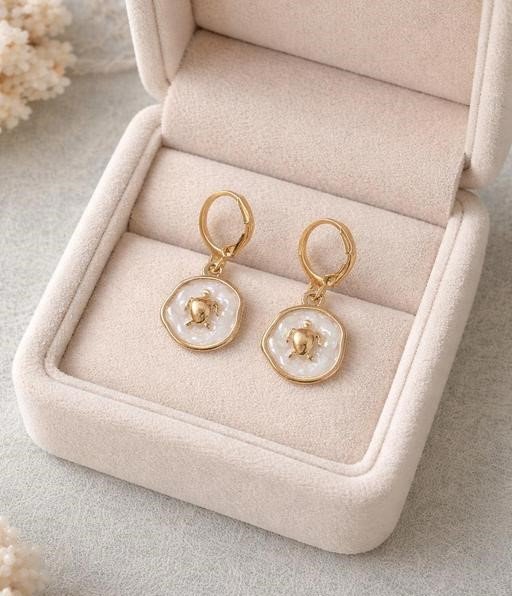 Ocean Charm Hoop Earrings