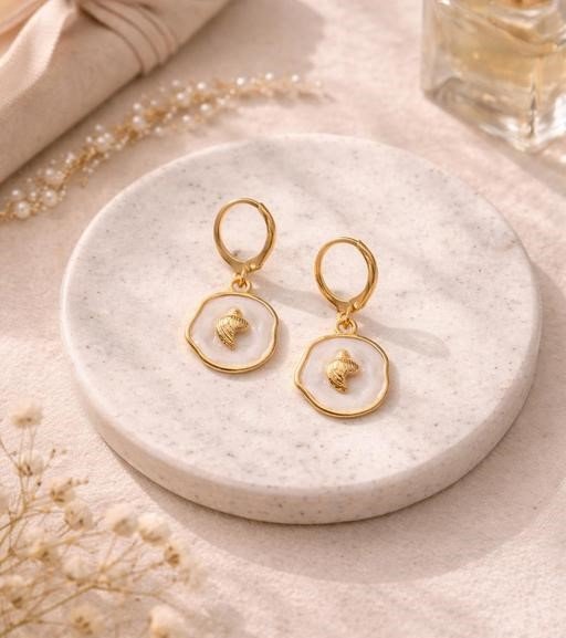 Ocean Charm Hoop Earrings