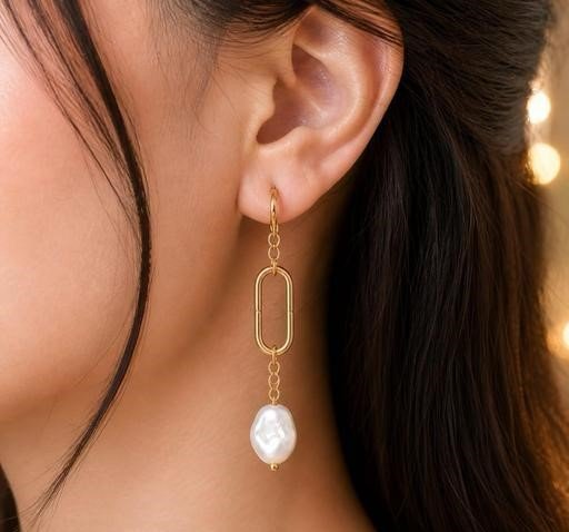 Midnight Pearl Drop Earrings