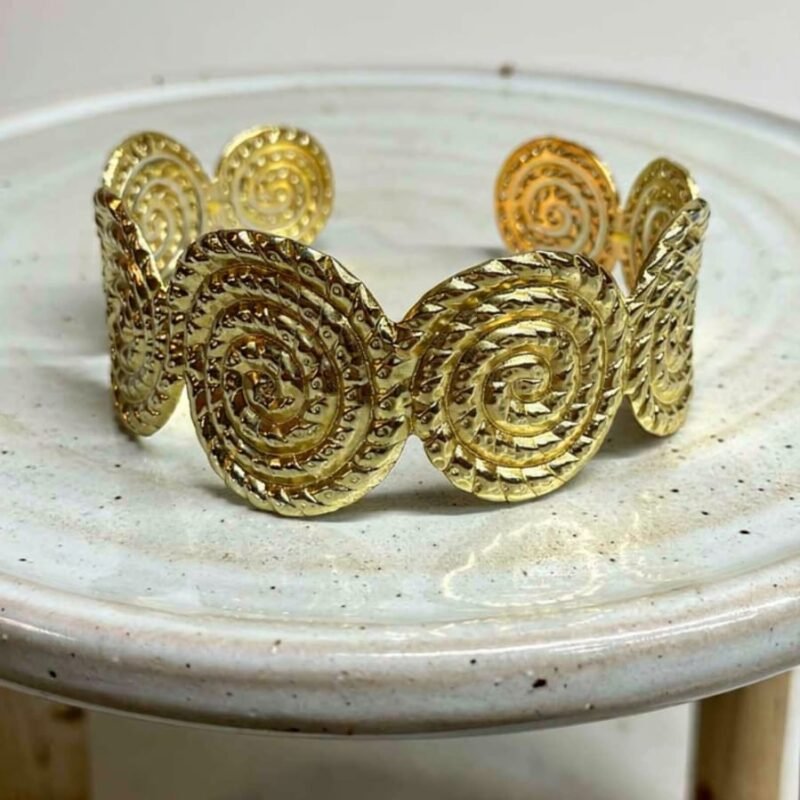 Golden Spiral Statement Bracelet