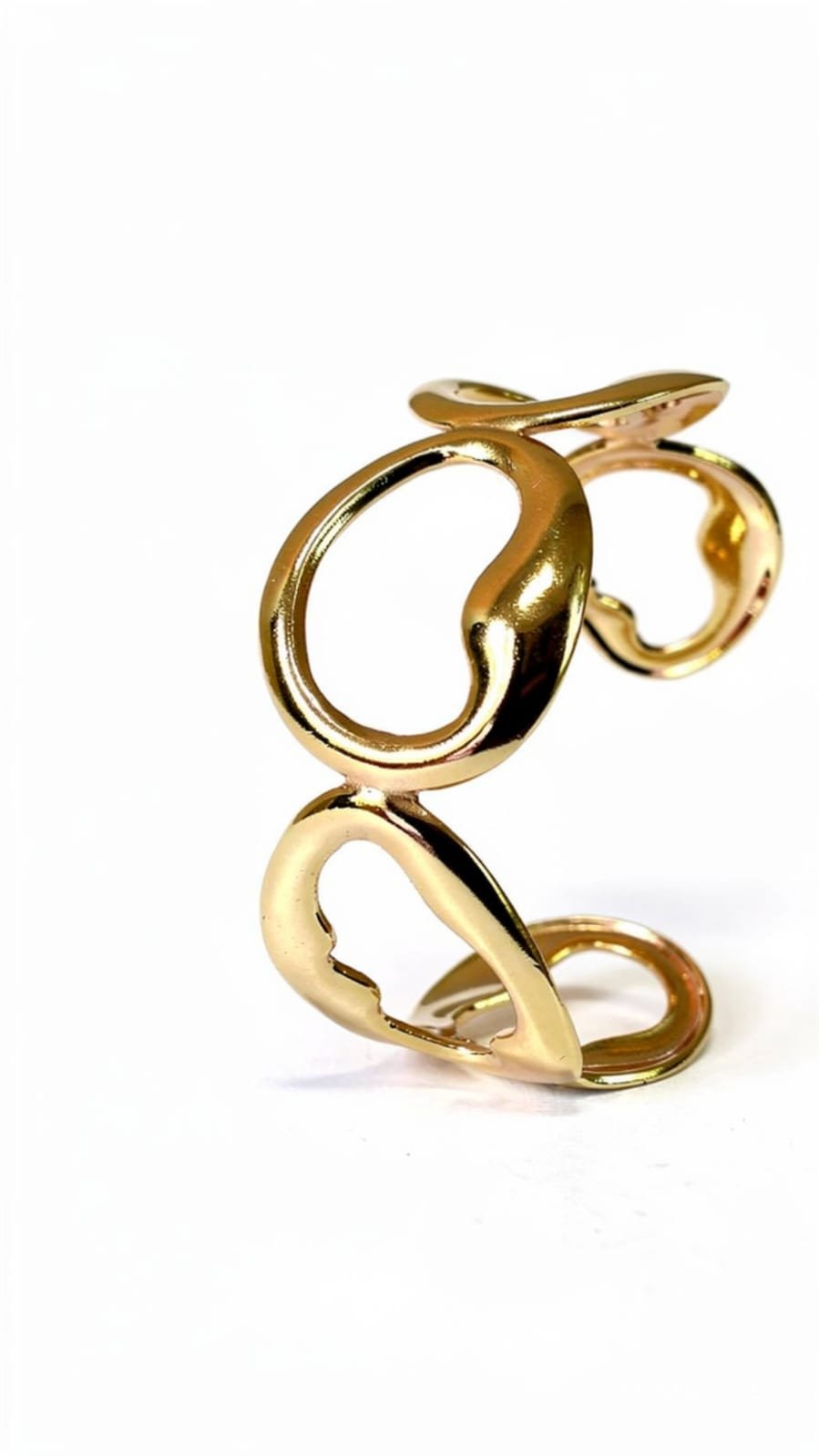 Golden Abstract Statement Bracelet