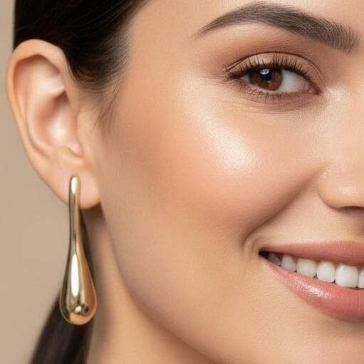 Luxe Gold Teardrop Earrings